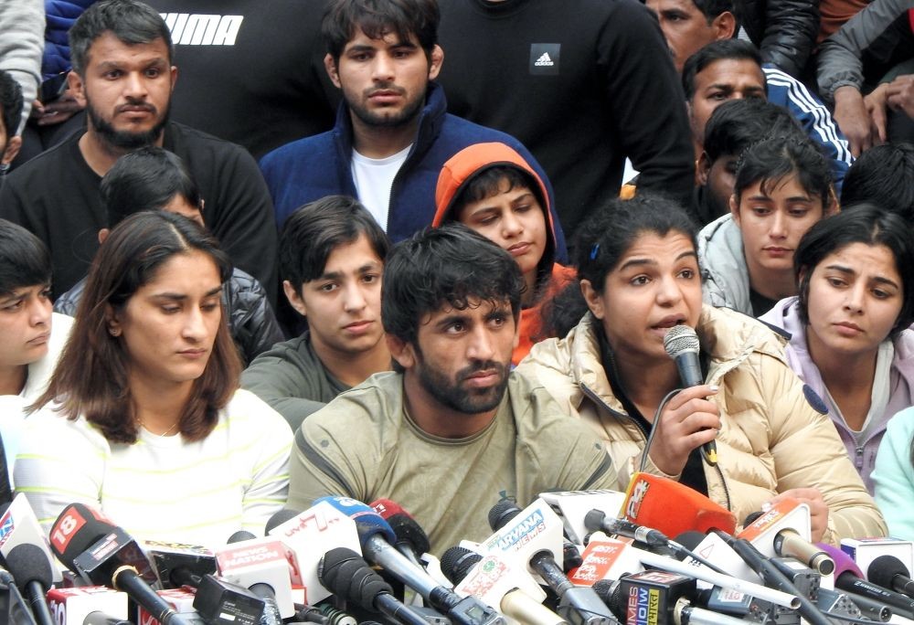 Indian Wrestlers Resume The #MeToo Protest At Jantar Manter 87 Protesting grapplers not satisfied with ministry's response, want wrestling body to be dissolved | MorungExpress | morungexpress.com